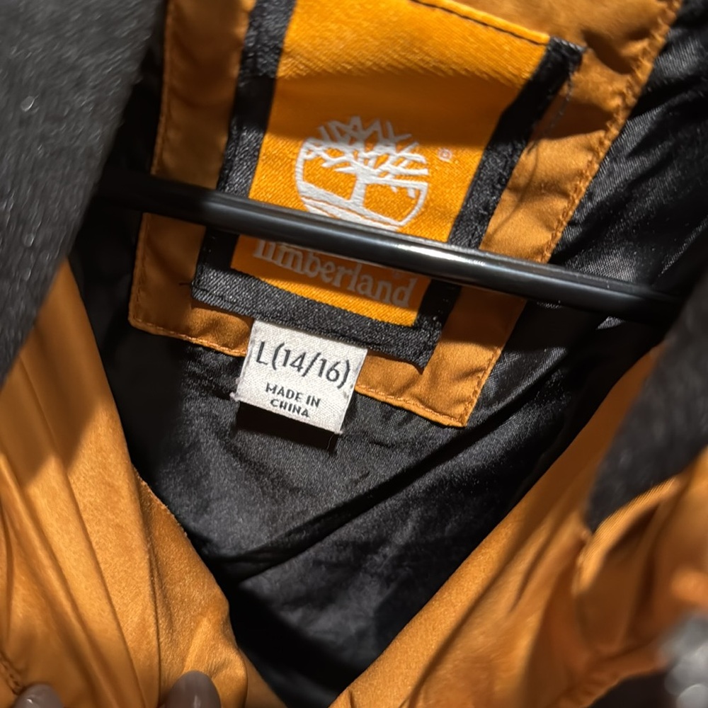 Timberland Mustard and Black Puffer Jacket - Picture 3 of 3